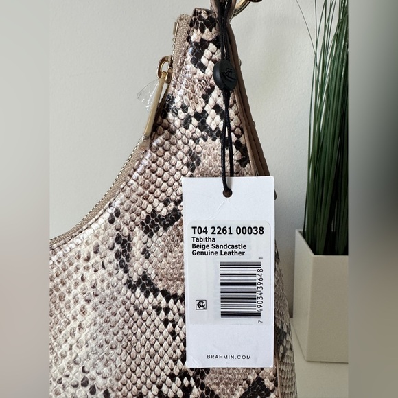 Brahmin Tabitha Beige Sandcastle Leather Shoulder NWT - Picture 9 of 15
